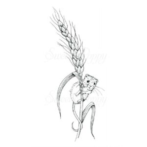 Mouse on Wheat Stamp