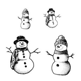 Sweet Poppy: Stampscapes - Critter Set 12 - Snow People - Polymer