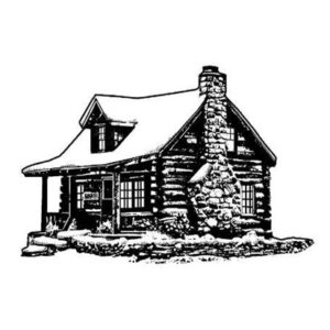 Sweet Poppy: Stampscapes - Snowy Cabin 1 - Polymer