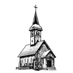 Sweet Poppy: Stampscapes - Snowy Church Large - Polymer