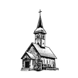 Sweet Poppy: Stampscapes - Snowy Church Medium - Polymer