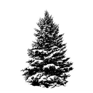 Sweet Poppy: Stampscapes - Snowy Fir Large - Polymer