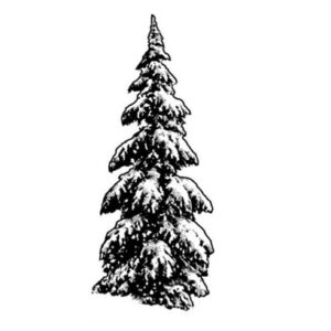 Sweet Poppy: Stampscapes - Snowy Pine Large - Polymer