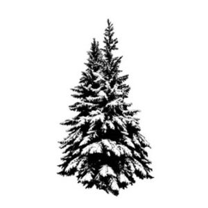 Sweet Poppy: Stampscapes - Snowy Trees Medium - Polymer