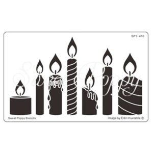 Celebration Candles Stencil