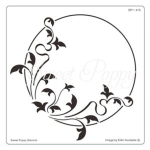 Ribbon Flourish Circle Stencil