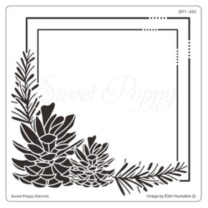 Pinecone Square Stencil *** NEW ***